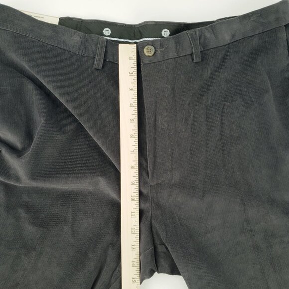 Haggar Corduroy Pants 42X32 Dusk Gray Classic Fit Stretch Expandable Waist NWT - Picture 10 of 12